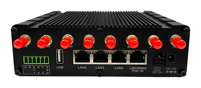 T300-PRO1 rear panel with antenna connectors and PoE-in