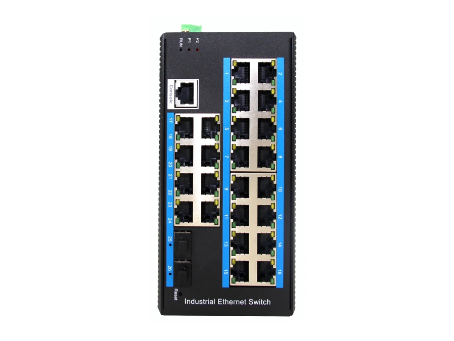 LBT224GS-M-SFP 24-port managed switch that still fits a DIN rail