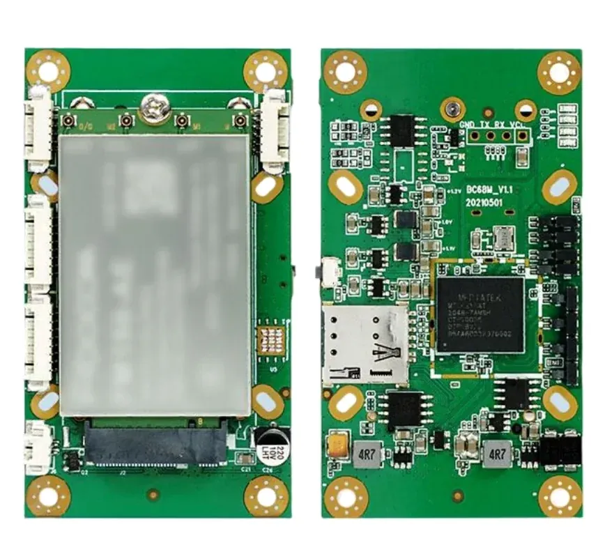 M400-E embedded 5G router module, component and solder side